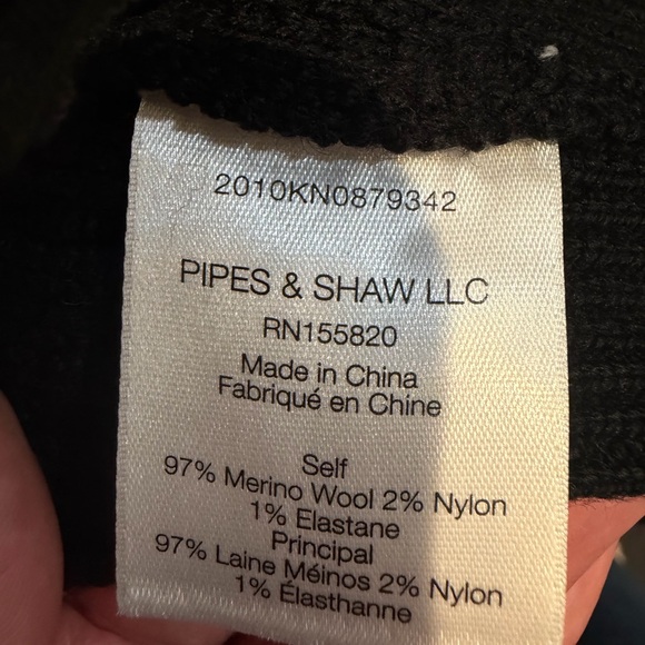 Veronica Beard Esme Wool Knit V-Neck Pullover Sweater SMALL Puff Sleeve Black - Picture 4 of 5